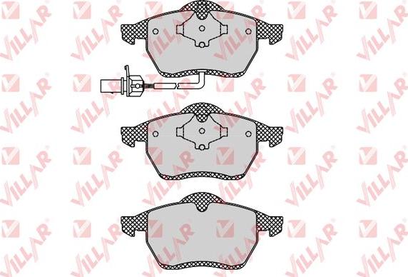 Villar 626.1238 - Kit de plaquettes de frein, frein à disque cwaw.fr