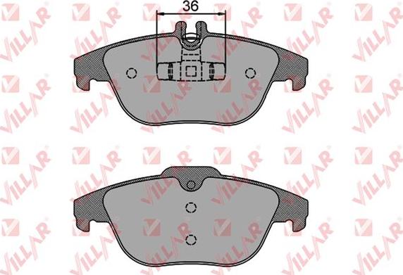 Villar 626.1274 - Kit de plaquettes de frein, frein à disque cwaw.fr