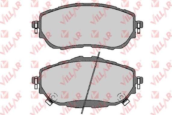 Villar 626.1784 - Kit de plaquettes de frein, frein à disque cwaw.fr