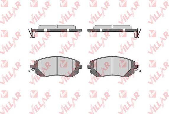 Villar 626.1729 - Kit de plaquettes de frein, frein à disque cwaw.fr