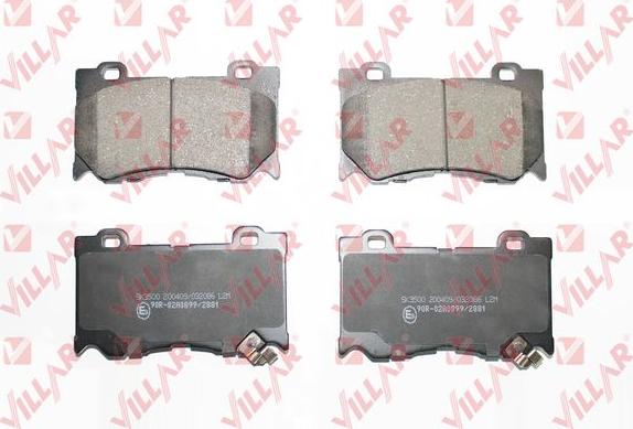 Villar 626.2086 - Kit de plaquettes de frein, frein à disque cwaw.fr