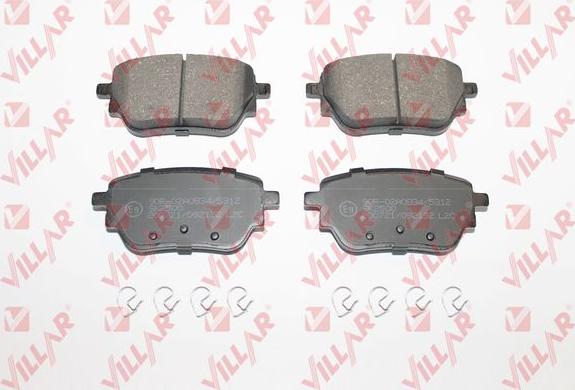 Villar 626.2132 - Kit de plaquettes de frein, frein à disque cwaw.fr