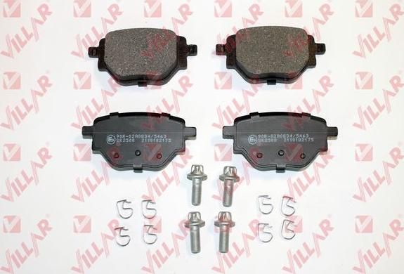 Villar 626.2175 - Kit de plaquettes de frein, frein à disque cwaw.fr