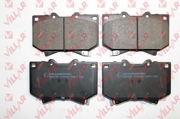 Villar 626.2211 - Kit de plaquettes de frein, frein à disque cwaw.fr