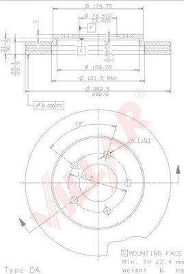 Villar 628.0930 - Disque de frein cwaw.fr