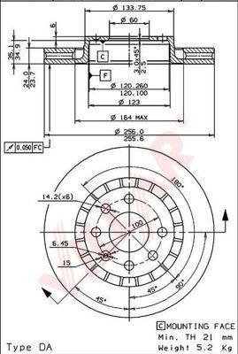 Villar 628.0495 - Disque de frein cwaw.fr