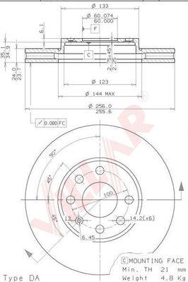 Villar 628.0491 - Disque de frein cwaw.fr