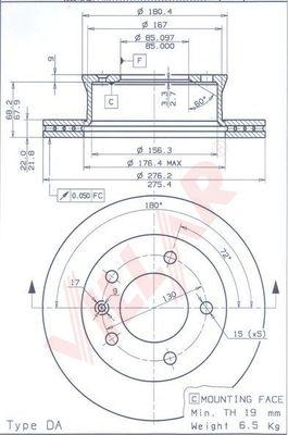 Villar 628.0443 - Disque de frein cwaw.fr