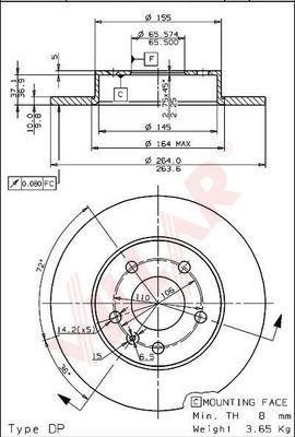 Villar 628.0489 - Disque de frein cwaw.fr