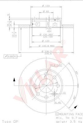 Villar 628.0484 - Disque de frein cwaw.fr