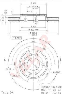 Villar 628.0486 - Disque de frein cwaw.fr