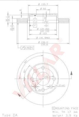 Villar 628.0482 - Disque de frein cwaw.fr