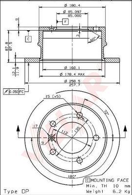 Villar 628.0420 - Disque de frein cwaw.fr