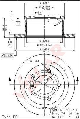 Villar 628.0421 - Disque de frein cwaw.fr