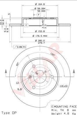 Villar 628.0423 - Disque de frein cwaw.fr