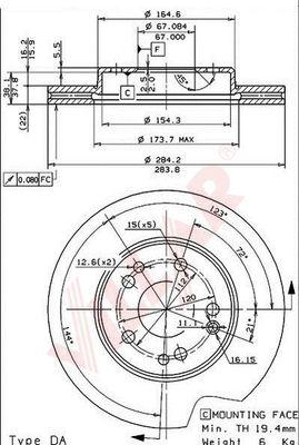 Villar 628.0427 - Disque de frein cwaw.fr