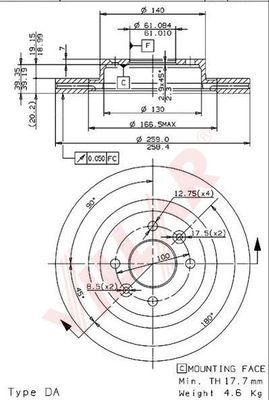 Villar 628.0545 - Disque de frein cwaw.fr