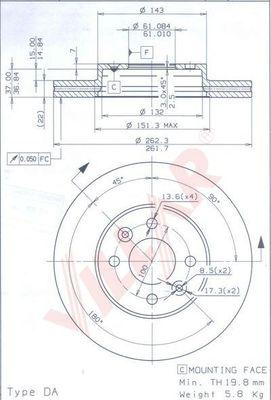 Villar 628.0556 - Disque de frein cwaw.fr