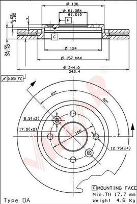 Villar 628.0550 - Disque de frein cwaw.fr