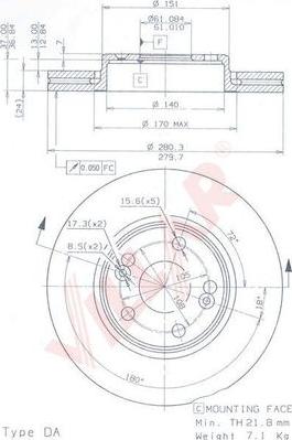 Villar 628.0558 - Disque de frein cwaw.fr