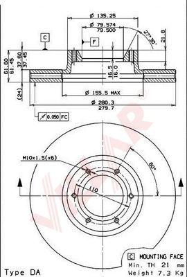 Villar 628.0560 - Disque de frein cwaw.fr