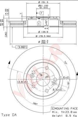 Villar 628.0562 - Disque de frein cwaw.fr