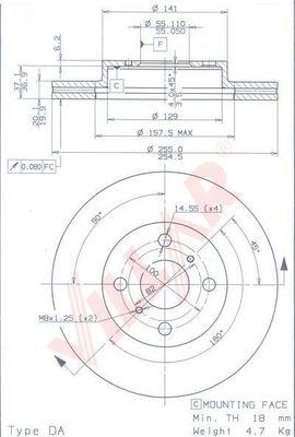 Villar 628.0515 - Disque de frein cwaw.fr