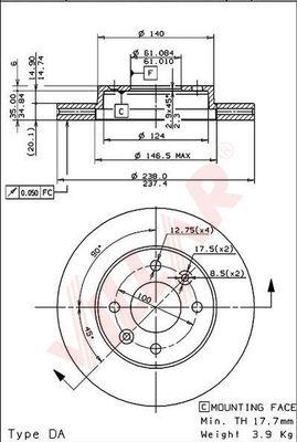 Villar 628.0534 - Disque de frein cwaw.fr