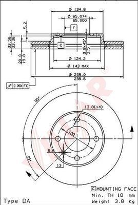 Villar 628.0651 - Disque de frein cwaw.fr