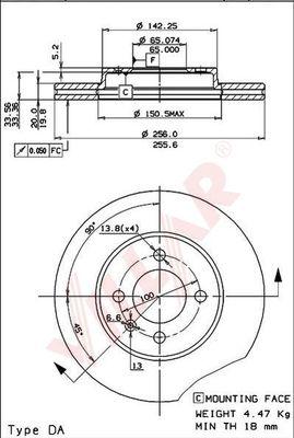 Villar 628.0653 - Disque de frein cwaw.fr