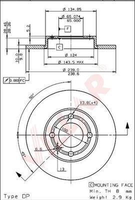 Villar 628.0664 - Disque de frein cwaw.fr