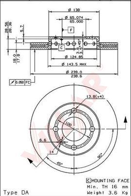 Villar 628.0665 - Disque de frein cwaw.fr