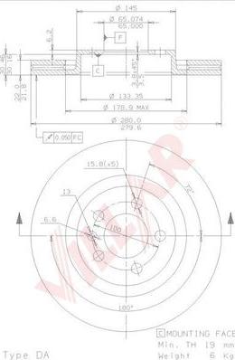 Villar 628.0668 - Disque de frein cwaw.fr