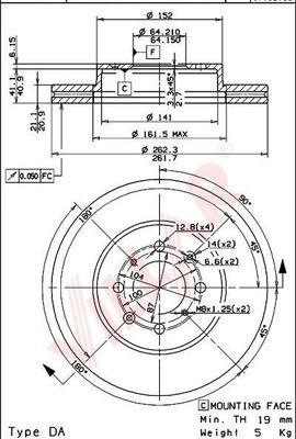 Villar 628.0632 - Disque de frein cwaw.fr