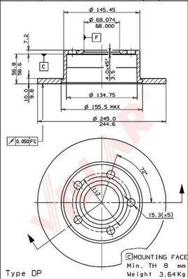 Villar 628.0153 - Disque de frein cwaw.fr