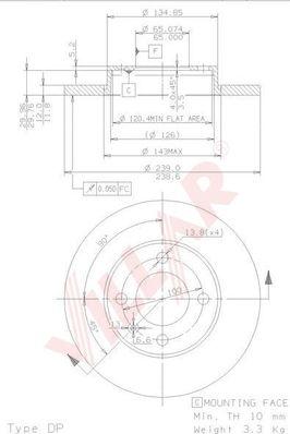 Villar 628.0152 - Disque de frein cwaw.fr