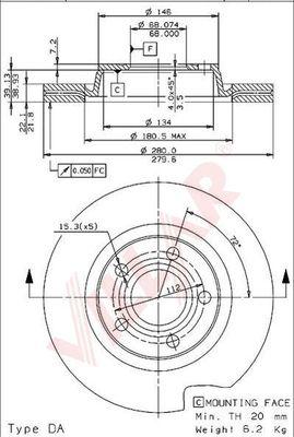 Villar 628.0169 - Disque de frein cwaw.fr