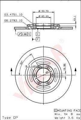 Villar 628.0127 - Disque de frein cwaw.fr