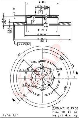 Villar 628.0179 - Disque de frein cwaw.fr