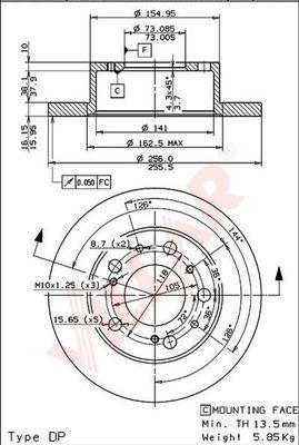 Villar 628.0808 - Disque de frein cwaw.fr