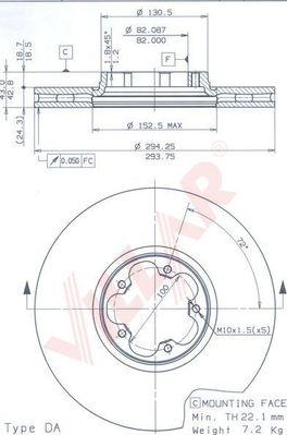 Villar 628.0300 - Disque de frein cwaw.fr