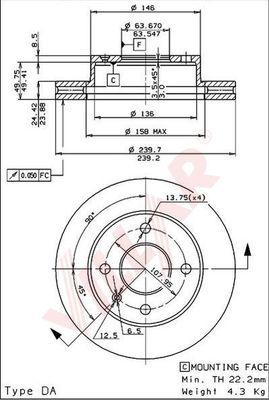 Villar 628.0308 - Disque de frein cwaw.fr