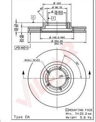 Villar 628.0321 - Disque de frein cwaw.fr