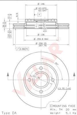 Villar 628.0323 - Disque de frein cwaw.fr