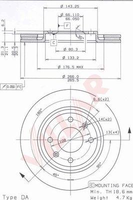 Villar 628.0249 - Disque de frein cwaw.fr