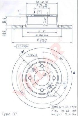 Villar 628.0241 - Disque de frein cwaw.fr