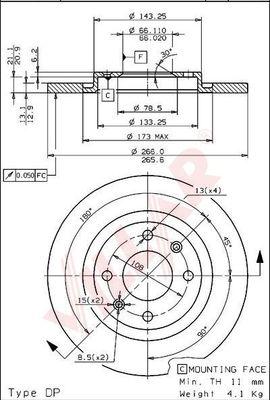 Villar 628.0242 - Disque de frein cwaw.fr