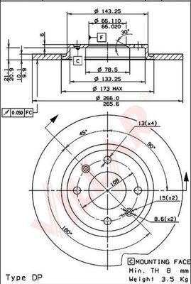 Villar 628.0247 - Disque de frein cwaw.fr