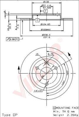 Villar 628.0255 - Disque de frein cwaw.fr