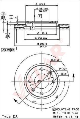 Villar 628.0258 - Disque de frein cwaw.fr